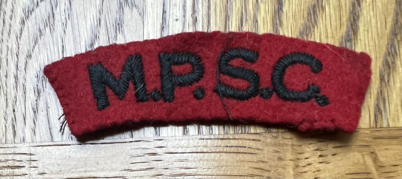British Military Provost Staff Corps Shoulder Title