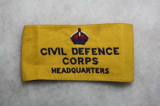 British Civil Defence Corp Headquarters Armband