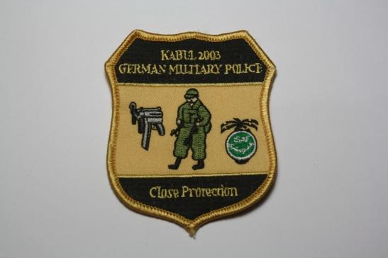 Feldjager German Military Police patch ISAF Close Protection