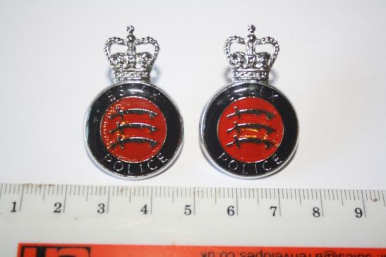 Essex Police Collar Badges Pair