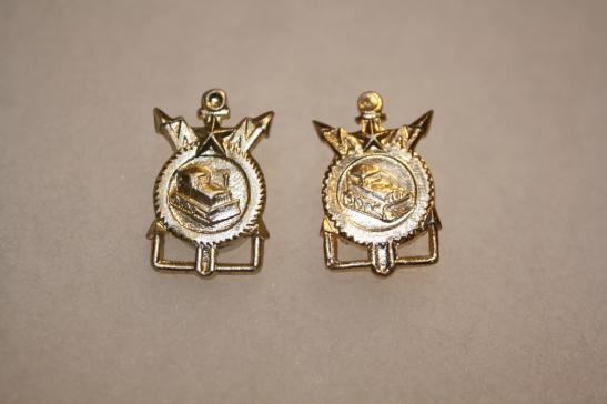 Russian Engineer Tech Troops Pair collar Badges