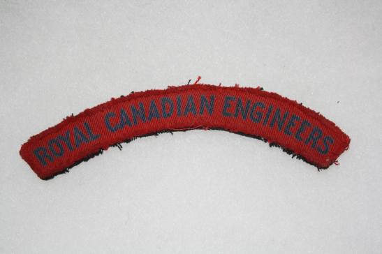 Royal Canadian Engineers Printed Shoulder Title WW2