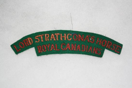Lord Strathcona's Horse Royal Canadians WW2 Shoulder Title
