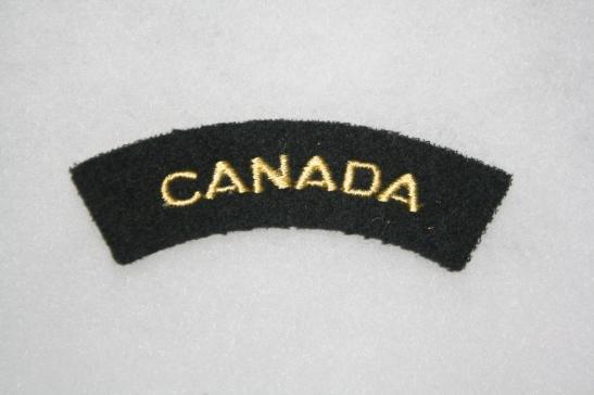 Canada Shoulder Titles Curved