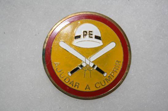 Portugal, Policia De Exercito Round Pin Badge (Military Police)