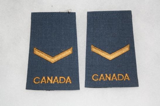 Trained Private Royal Canadian Airforce Female  Rank Slides Pair