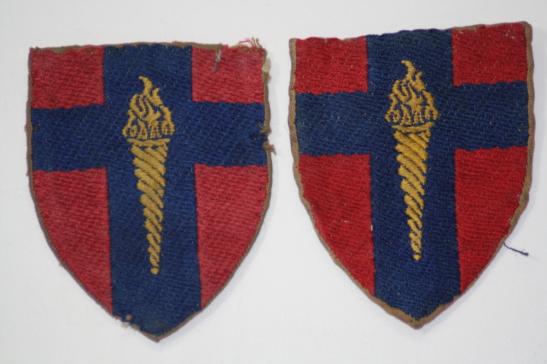 Rhine Army Training Centre Silk Woven Formation Signs Pair