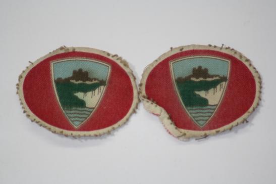 44th Home Counties Division Formation Sign 2nd Pattern Printed Pair 