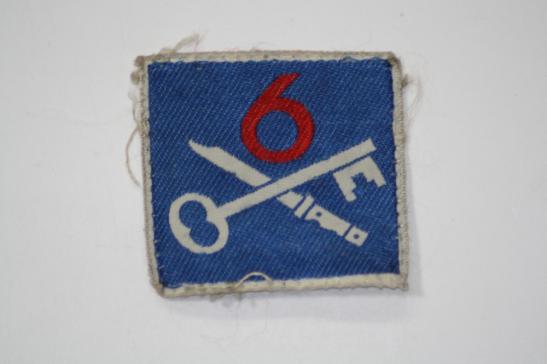 6th Infantry Division Formation Sign Silk Used