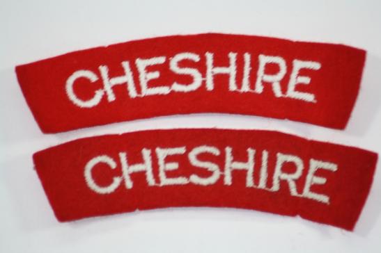 Cheshire Regiment Shoulder Titles WW2