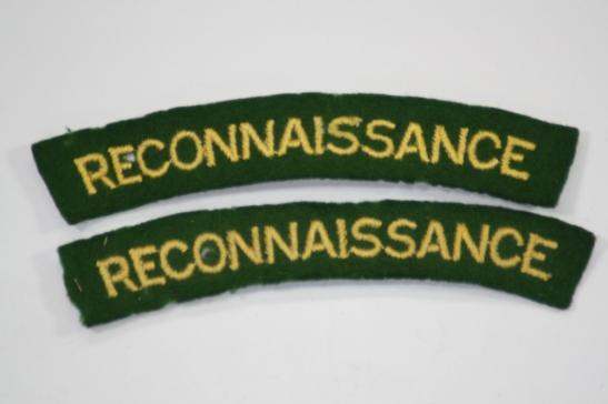 Reconnnaissance Corps Shoulder Titles Pair