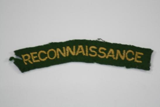 Reconnnaissance Corps Shoulder Title WW2