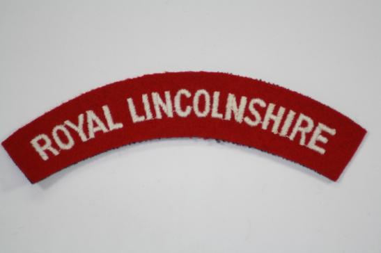 Royal Lincolnshire Regiment shoulder Title