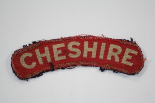 Cheshire Regiment Printed Shoulder Title
