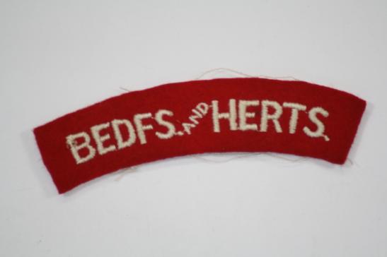 Bedfordshire And Hertforfshire Regiment Shoulder Title