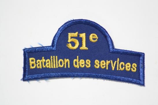 51e Battaillon des Services Canadian Shoulder Title