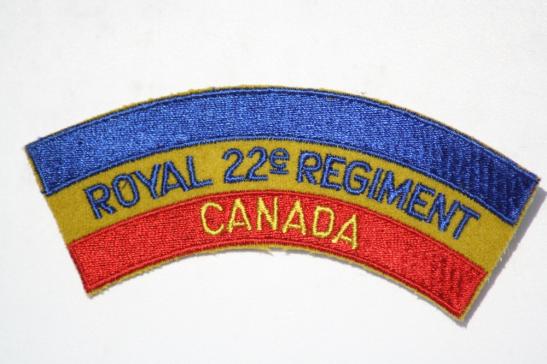 Royal 22e Regiment Canada Shoulder Title