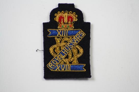13th - 18th Royal Hussars Officers Cap Badge