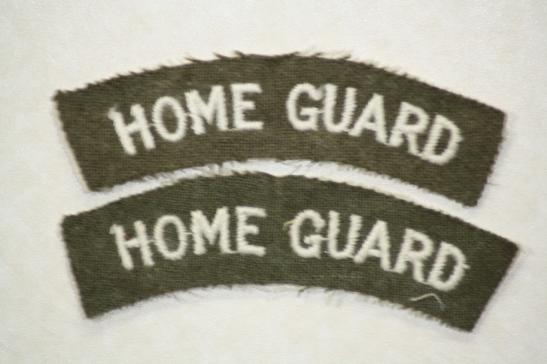 WW2 Home Guard Shoulder Titles Pair
