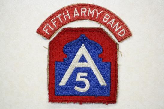 WW2 US 5th Army Band SSI & Tab