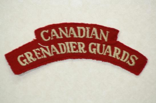 WW2 Canadian Grenadier Guards Shoulder Title