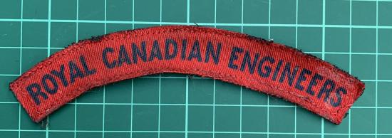 Royal Canadian Engineers Printed Shoulder Title