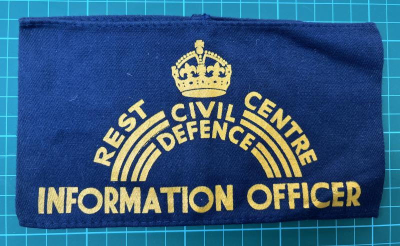 Civil Defence Rest Centre Information Officer Armband