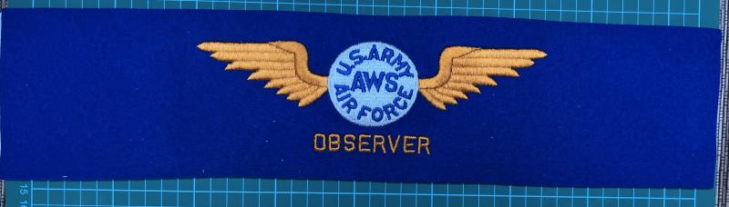 US Aircraft Warning Service Observer Armband Mint