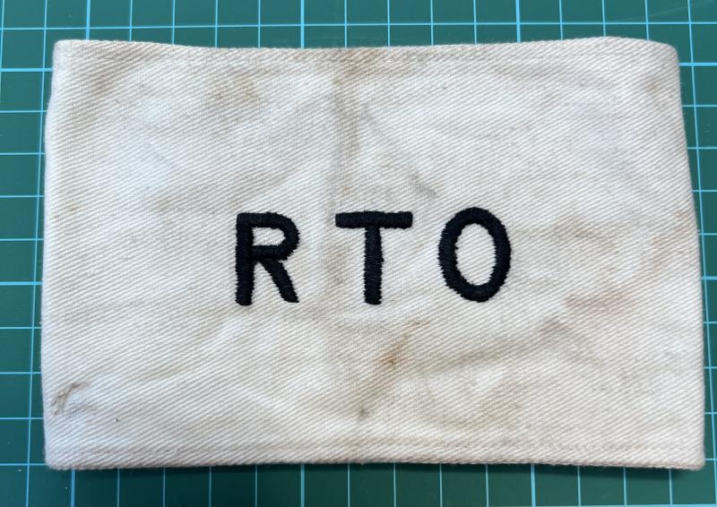 WW2 RTO Railway Transport Officer Armband