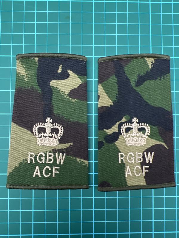 Royal Gloucester Berkshire Wiltshire Regiment ACF Major Rank Slides
