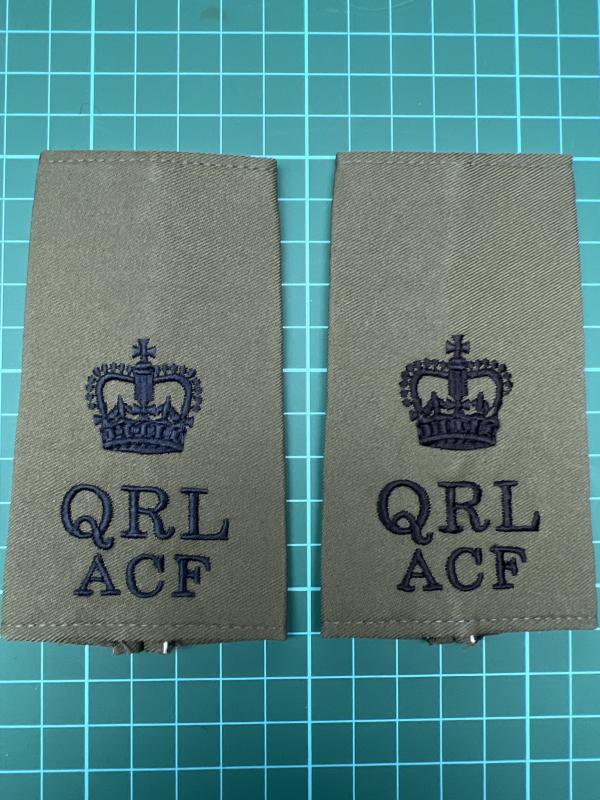 Queen’s Royal Lancer’s QRL Major ACF Rank Slides