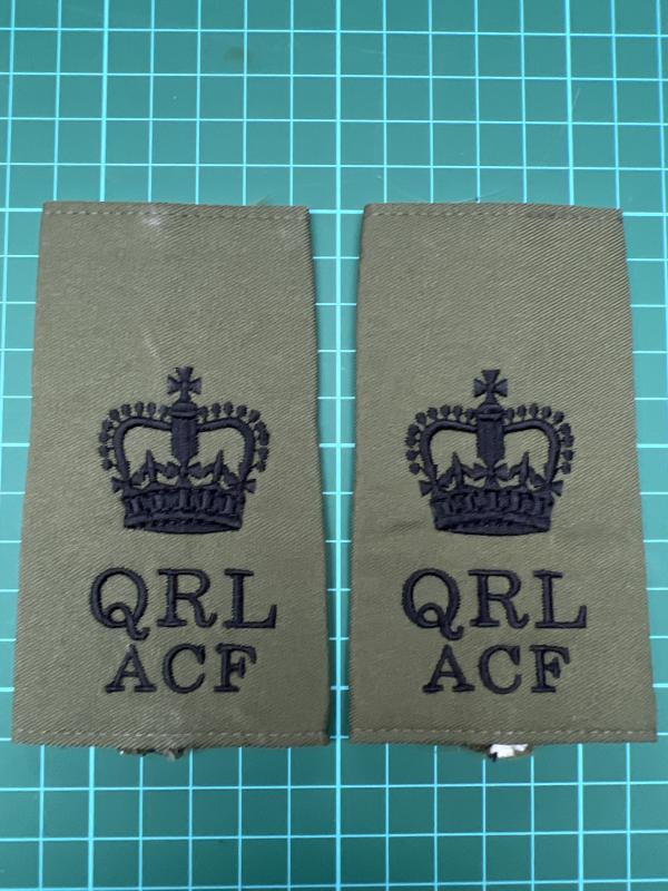 Queens Royal Lancer’s QRL Warrant Officer 2nd Class Rank slides
