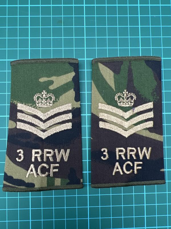 3 Royal Regiment Wales Staff Sergeant ACF Rank Slides