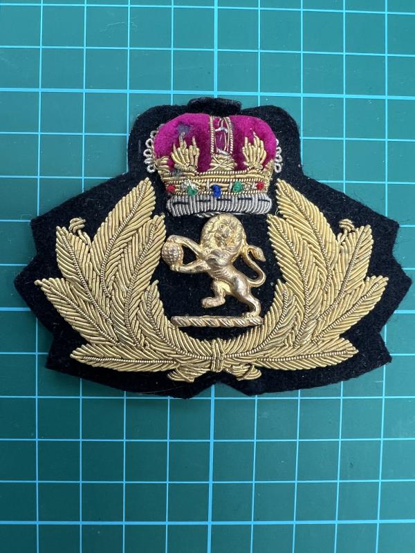 Cunard Officers Gold Bullion Cap Badge