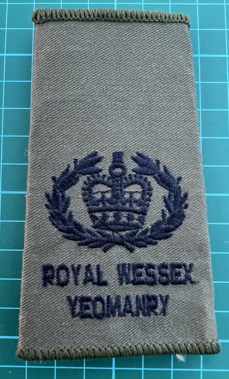 Royal Wessex Yeomanry WO2 RQMS Rank Slide