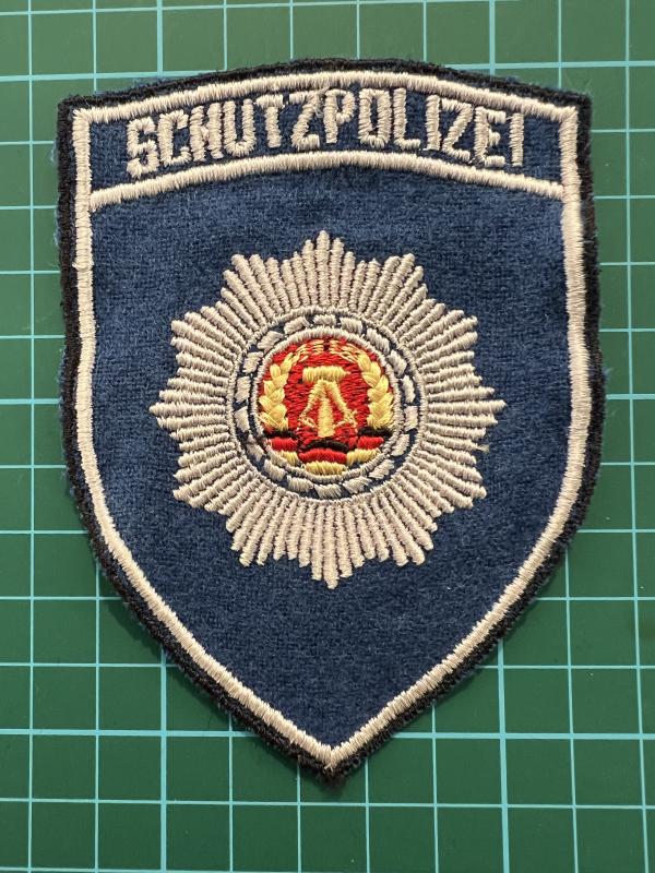 East German Schutzpolizei Blue Felt Patch