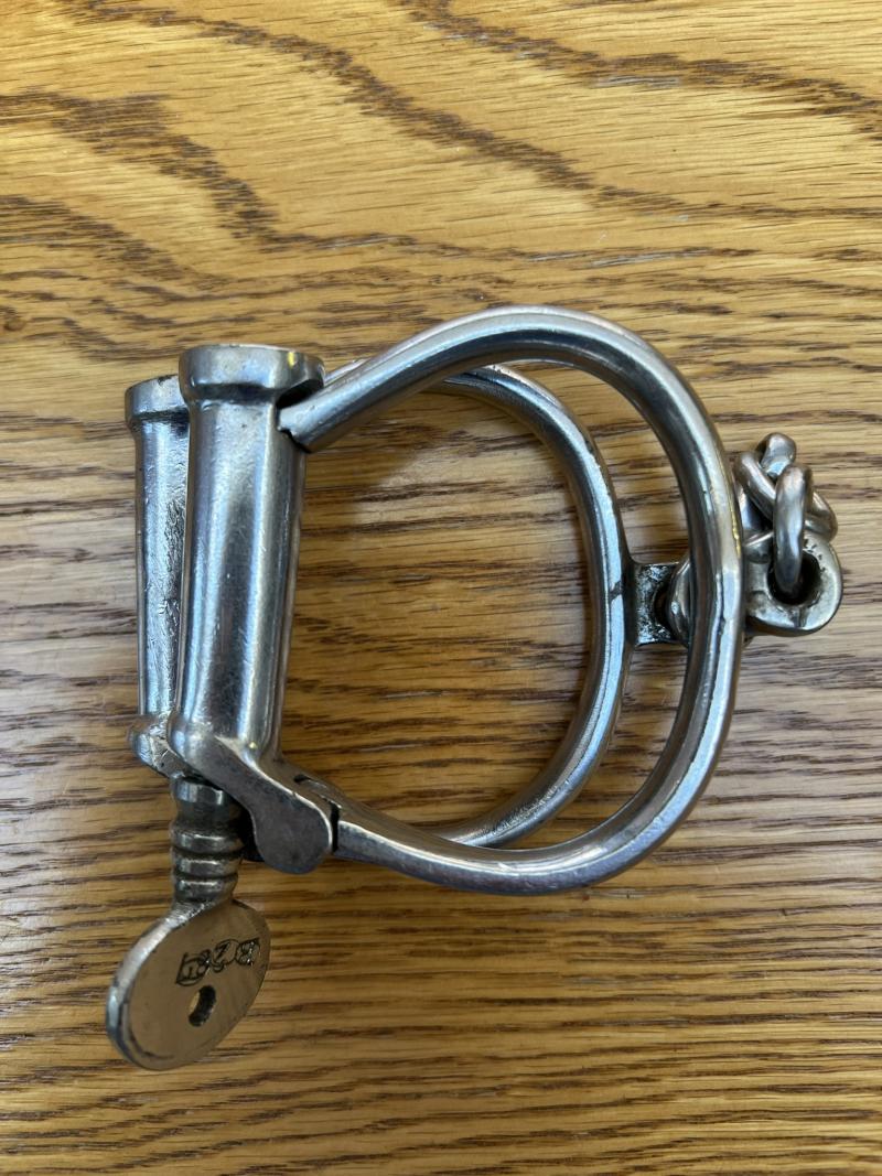 Vintage Hiatt Police Handcuffs / Hiatt Handcuffs with key Screw key