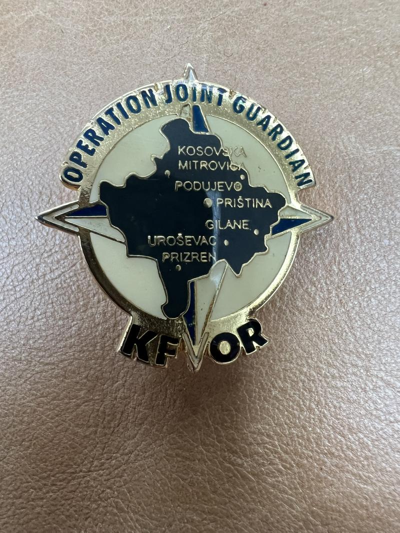 KFOR Operation Joint Guardian Badge Grey