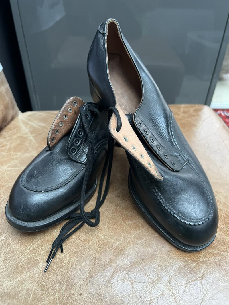 Black Women's Civil Defence Shoes 1954 Dated Size 6L