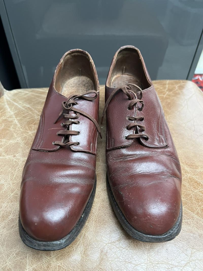 Brown Women's Royal Army Corps Officers Shoes 1954 Dated Size 7L