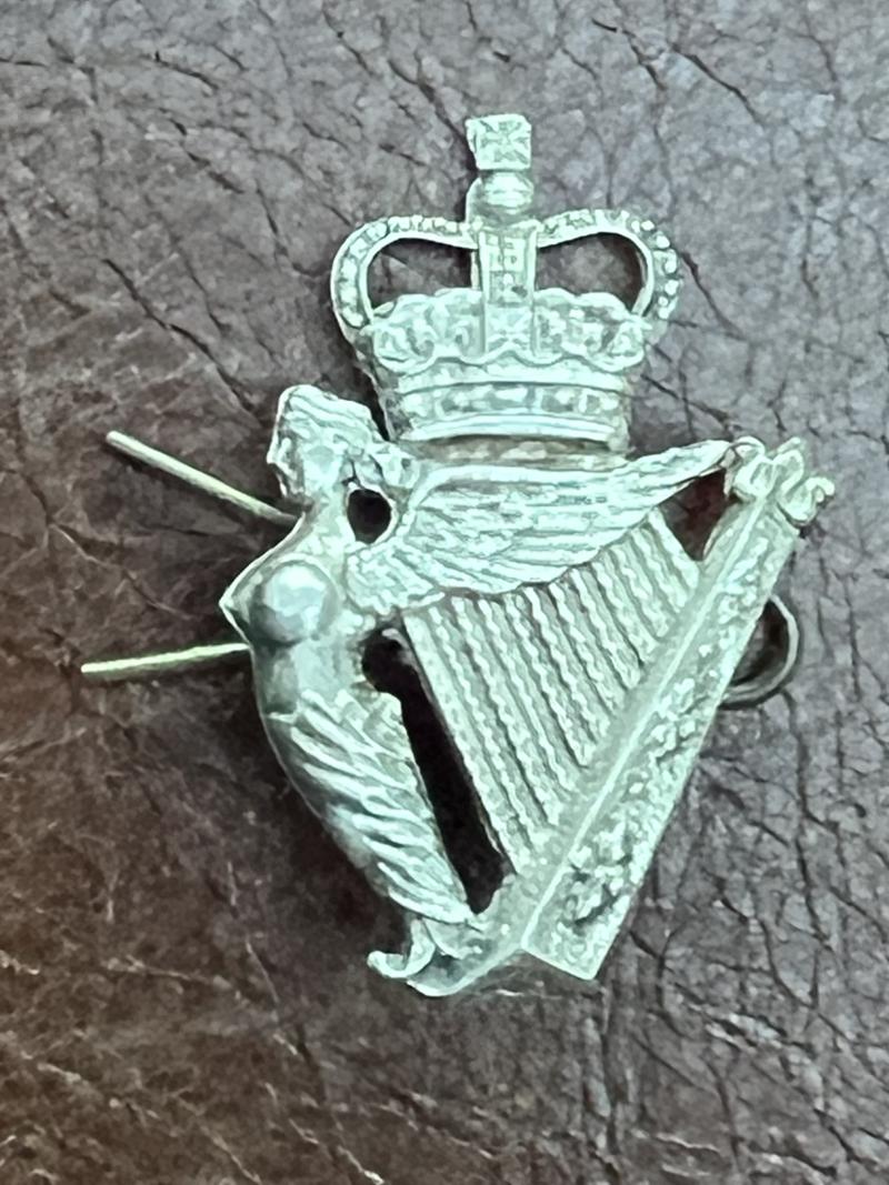 Royal Irish Regiment Silver Plated Cap Badge