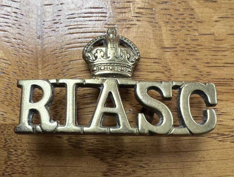 Royal Indian Army service Corps Cast Brass Shoulder Title