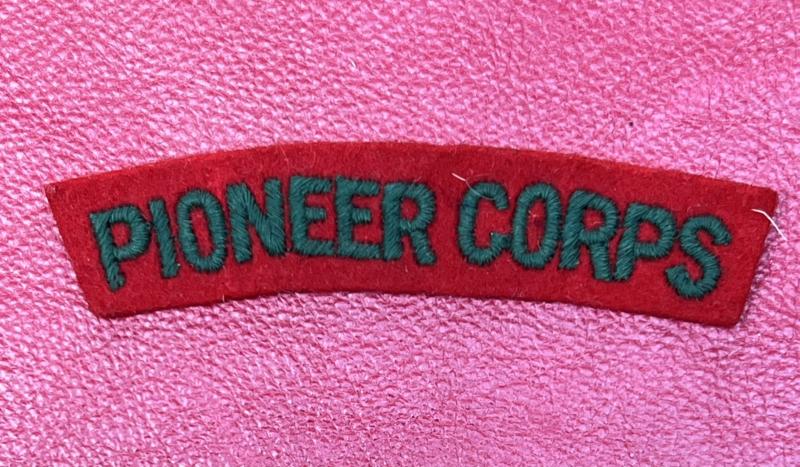 Pioneer Corps Paste Back Shoulder Title