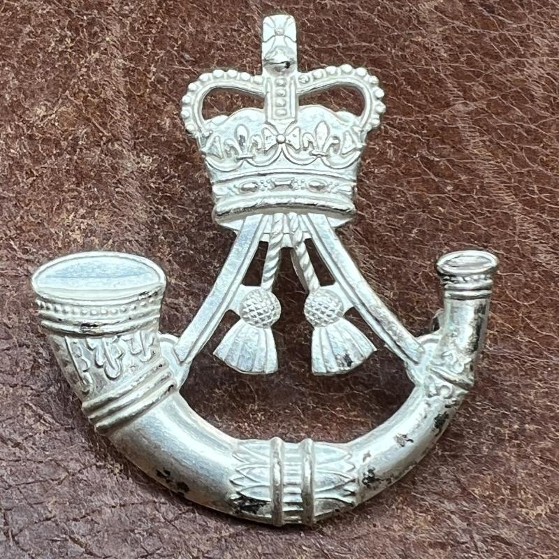 Rifles Regiment Silver Plated QC Cap Badge