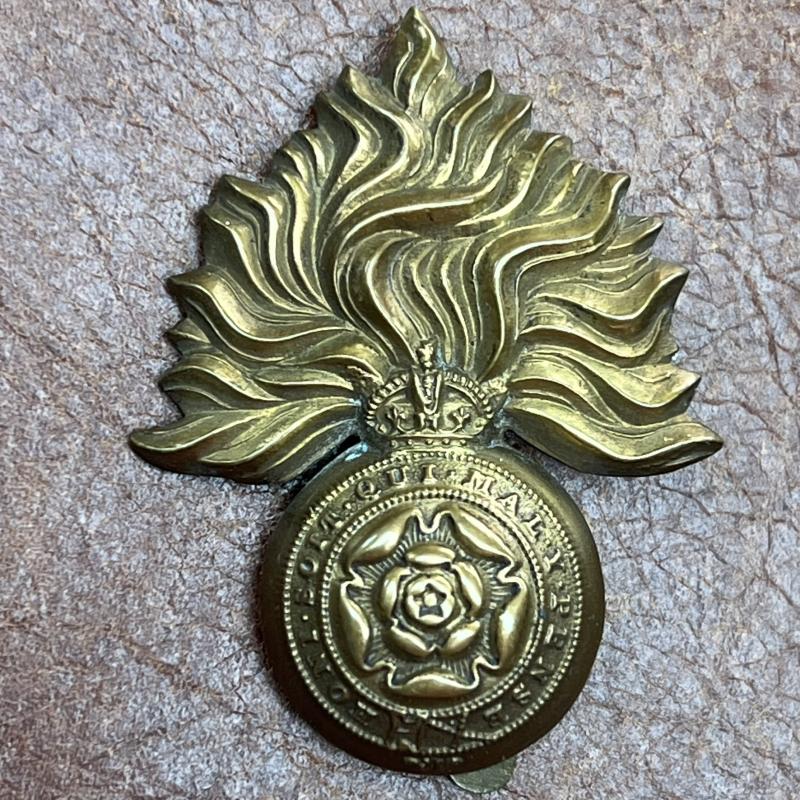 Royal Fusiliers Cap Badge KC Brass
