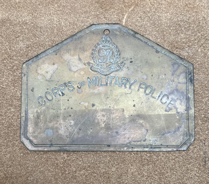 Corps Military Police Brass Bed Plate GVlR