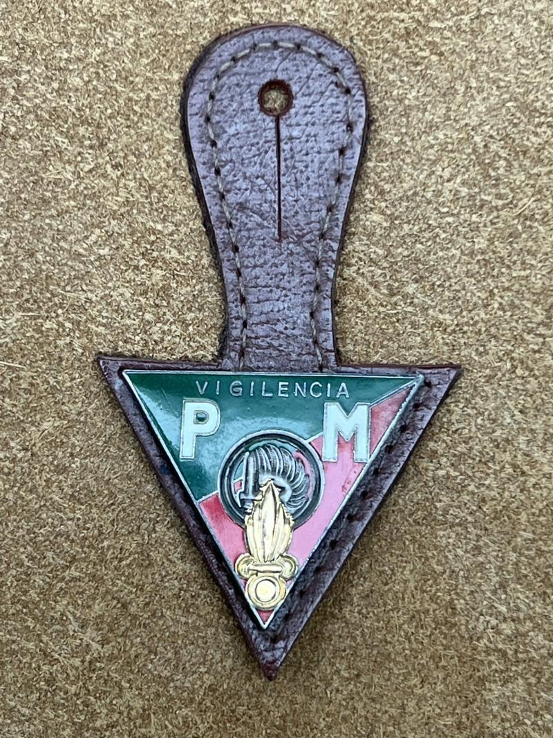 France, French Military Police 2nd Foreign Parachute Regiment On Leather Fob