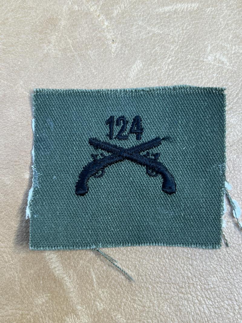 US MP Collar Patch 124th Over Crossed Pistols