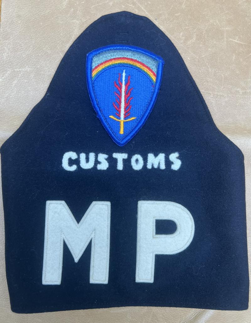 US Military Police Brassard, US Army Europe Patch, Customs