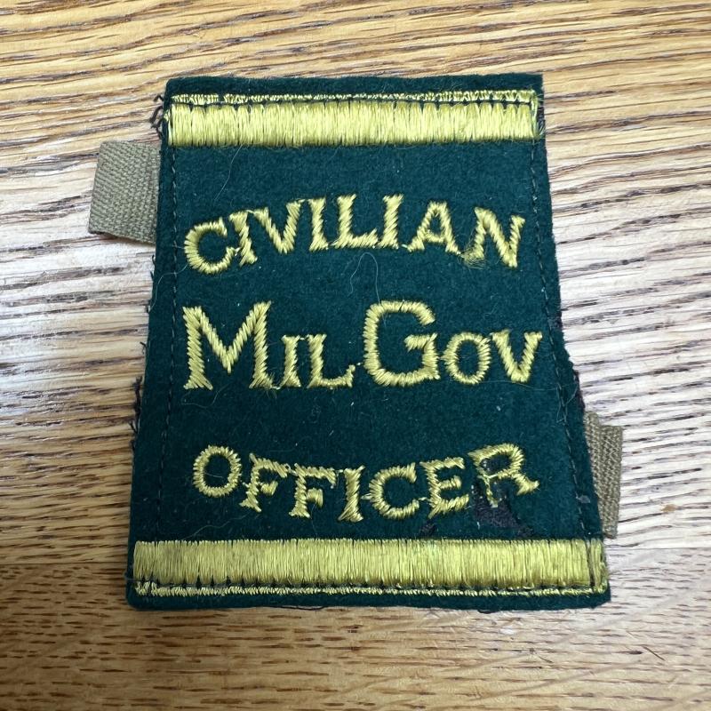 CIVILIAN MILITARY GOVERNMENT OFFICER SLIP ON SHOULDER TITLE